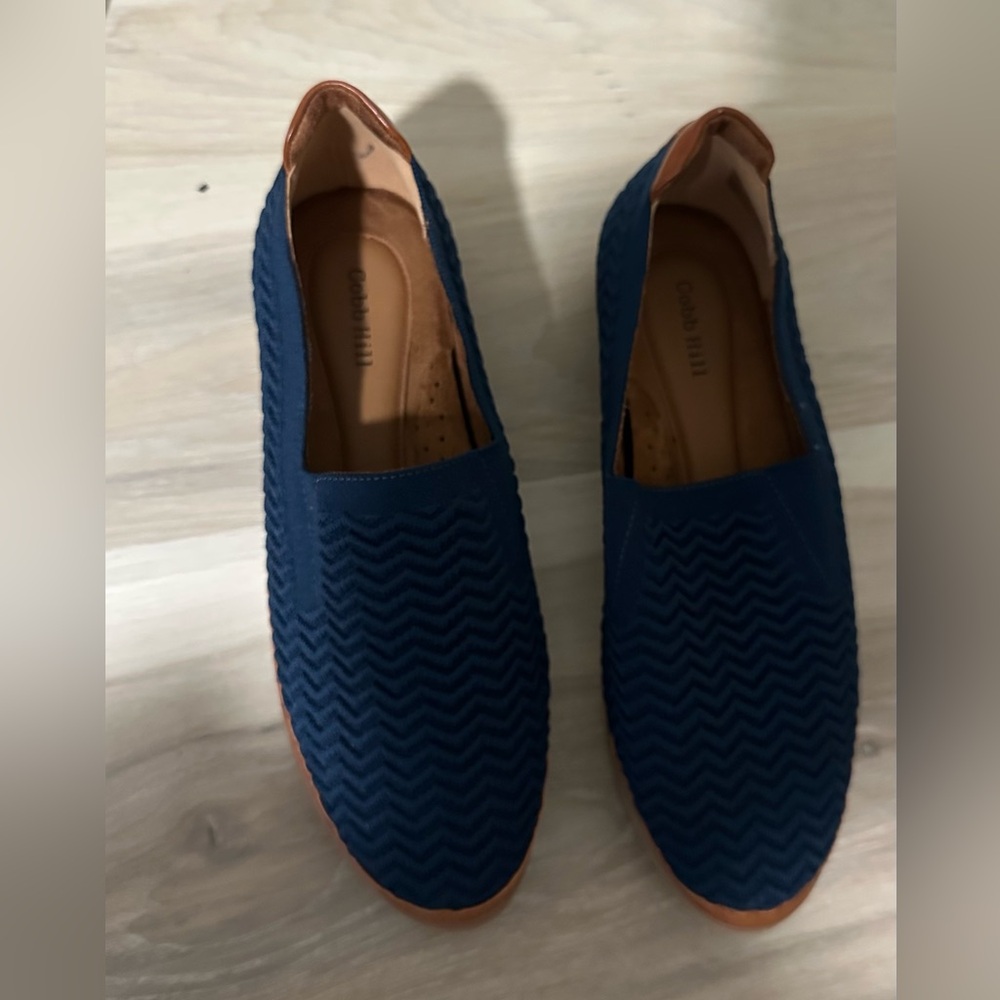 Cobb Hill by New Balance Blue and Brown Slip-On Loafers